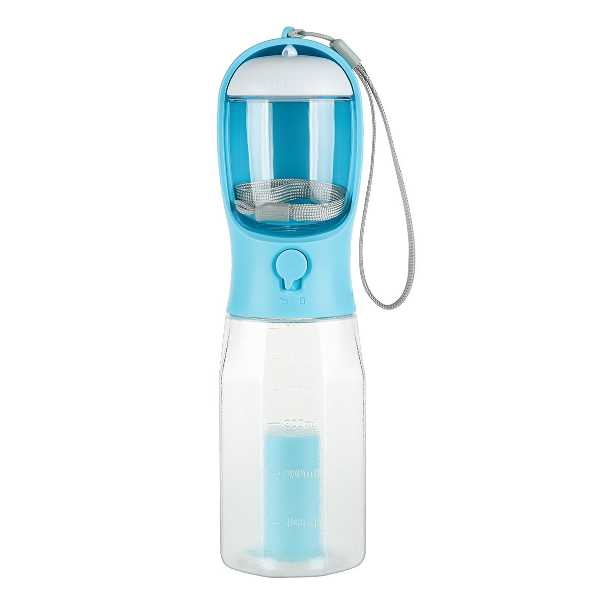 DomiPet Portable 3 -in- 1 Pet Water Bottle & Food Feeder - Hydrate, Feed & Clean Anywhere