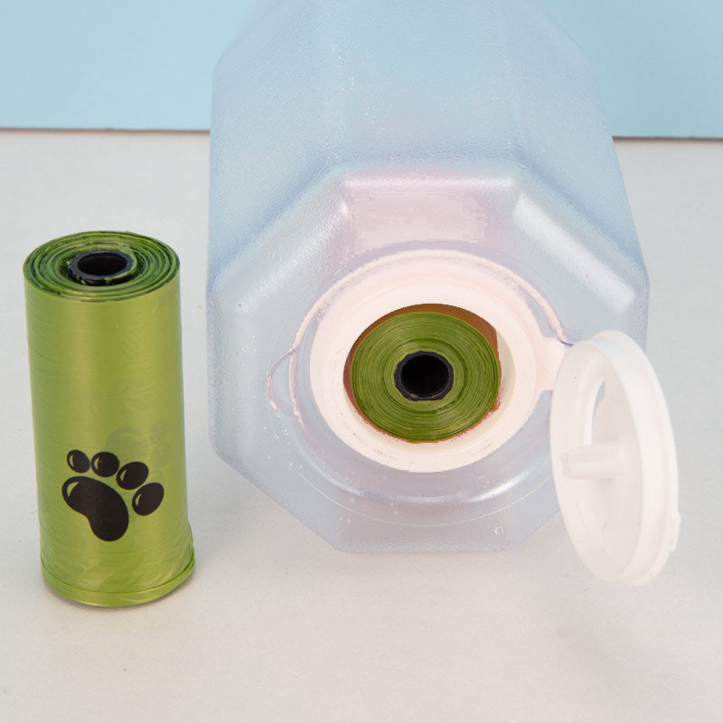 DomiPet Portable 3 -in- 1 Pet Water Bottle & Food Feeder - Hydrate, Feed & Clean Anywhere